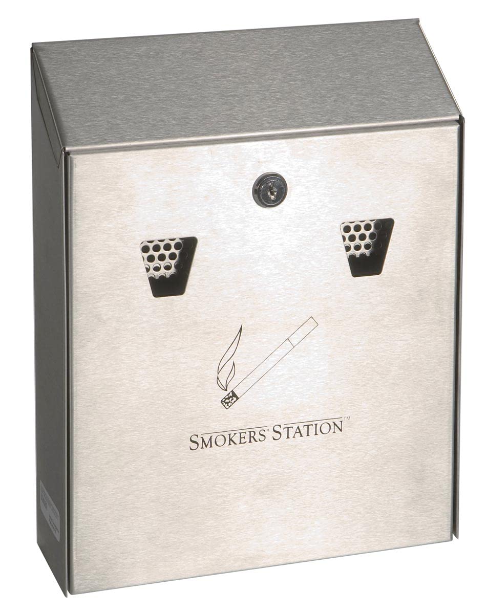 Rubbermaid Cigarette Bin 25.4 X 7.62 X 31.7Cm Silver
