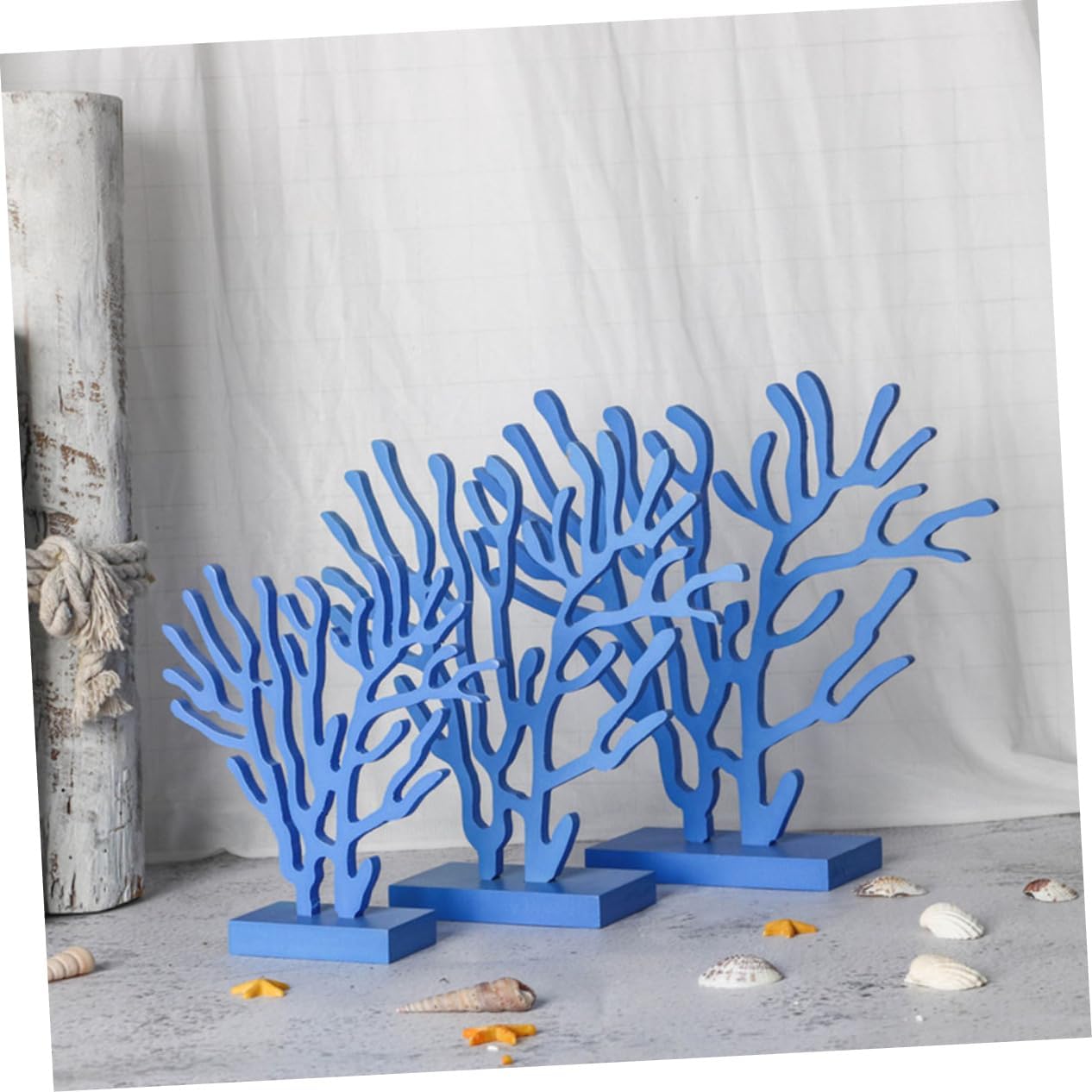 1set Mediterranean Style Coral Ornaments Statue Ornaments for Ocean Decors Party Supplies