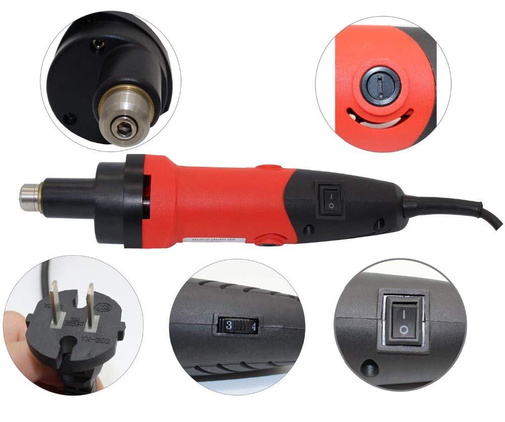 Toplionace Professionelle Medizinische Elektrische Gipssäge, Gipsverband Schneider Orthopädische Sportmedizin 220V 12500r/mit (Orange)