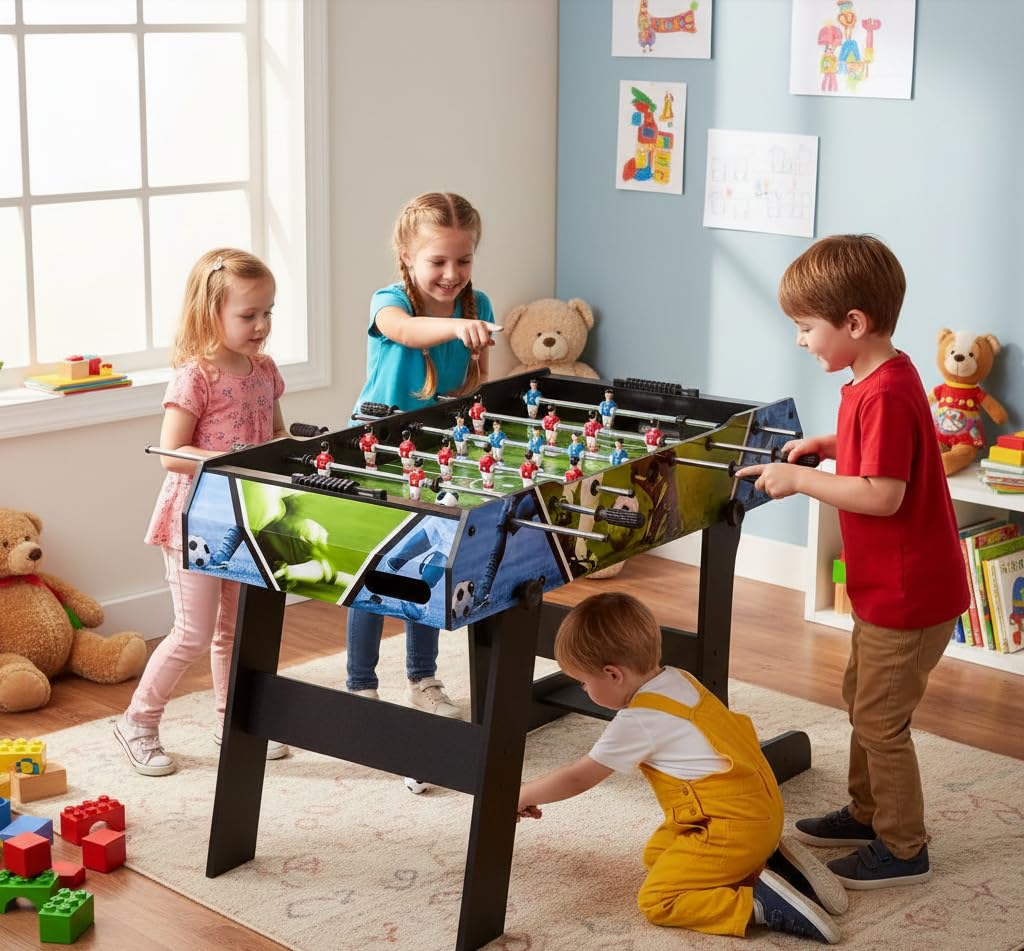 Leomark Tischfußball SMART Sport Kicker Tischkicker für Kinder Kickertisch faltbar klappbar ab 8 Jahren