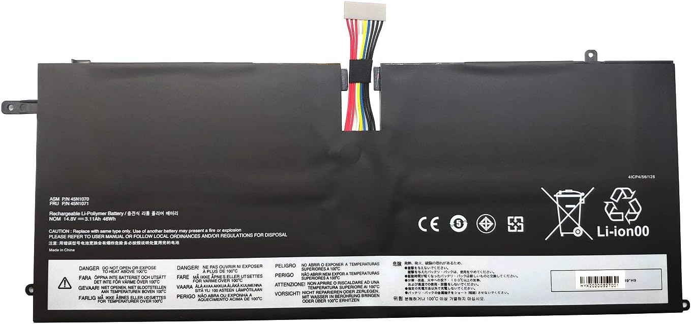 Ding 45N1070 Replacement Laptop Battery Compatible with Lenovo ThinkPad X1C Carbon 3444 3448 3460 X1C ASM 45N1070 45N1071 (14.8V 3110mAh 46Wh)