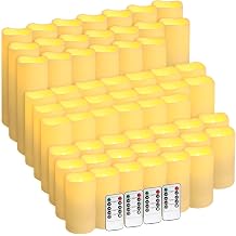 60-Pack LED Flameless Candles with Remote Control - Perfect for Home, Parties, and Special Occasions - Create a Magical Ambiance EffortlesslyThree Sizes