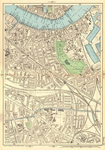 Old Kent Road Map Bermondsey Rotherhithe Old Kent Road Wapping Canada Water Surrey Quays -  1903 - Old Map - Antique Map - Vintage Map - London Maps : Amazon.ca: Home