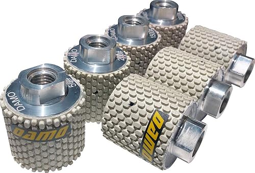 DAMO Ruedas de tambor de pulido de diamante de 2 pulgadas, juego de 7 – para fregaderos y encimeras de granito de color claro, mármol y hormigón