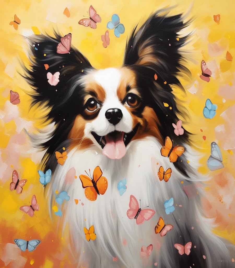 蝶々と犬 イラスト素材 [ 1286505 ] - フォトライブラリー 