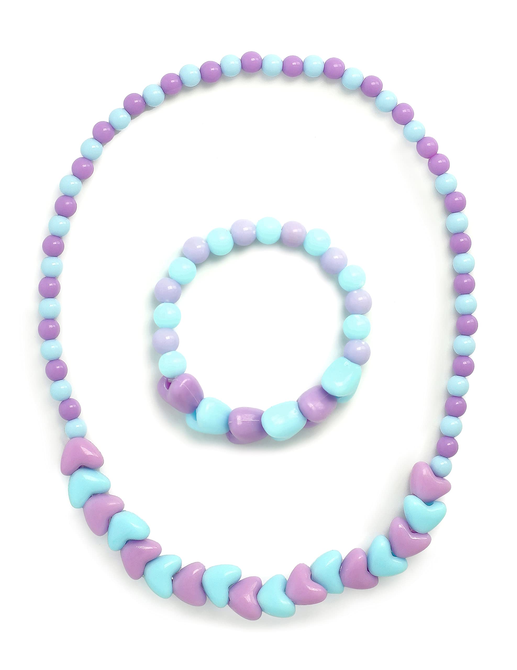 El Regalo Cute Kids Heart Acrylic Beads Jewelry Set/Kids Necklace, Bracelet Jewelry Set for Kids/Toddlers/Girls (B06Y12DKZH) Amazon Price History, Amazon Price Tracker