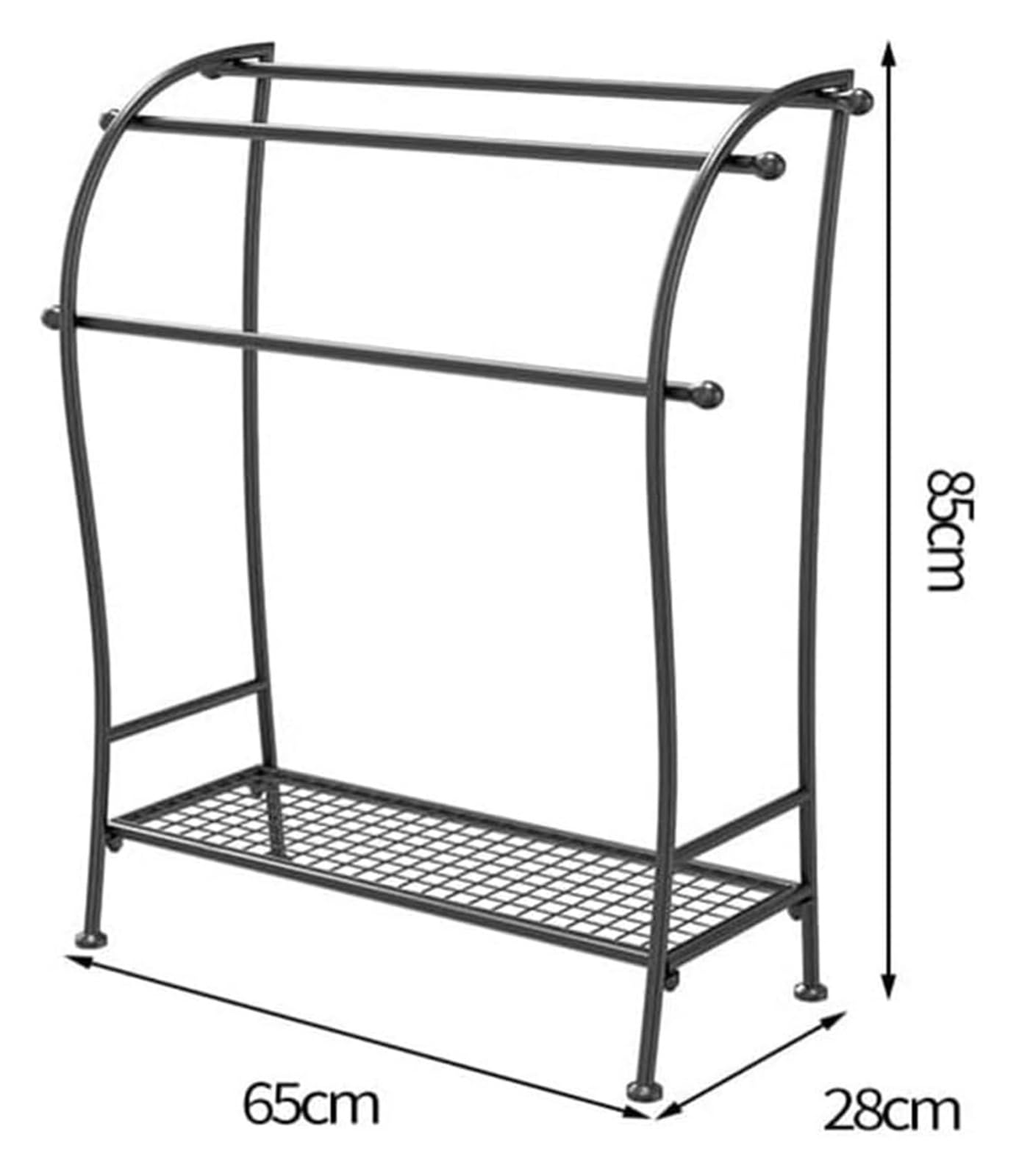 Perchero independiente dorado de 3 niveles para toallas y mantas, de metal, para baño, dormitorio, playa, gimnasio y zona de piscina, solución de almacenamiento elegante