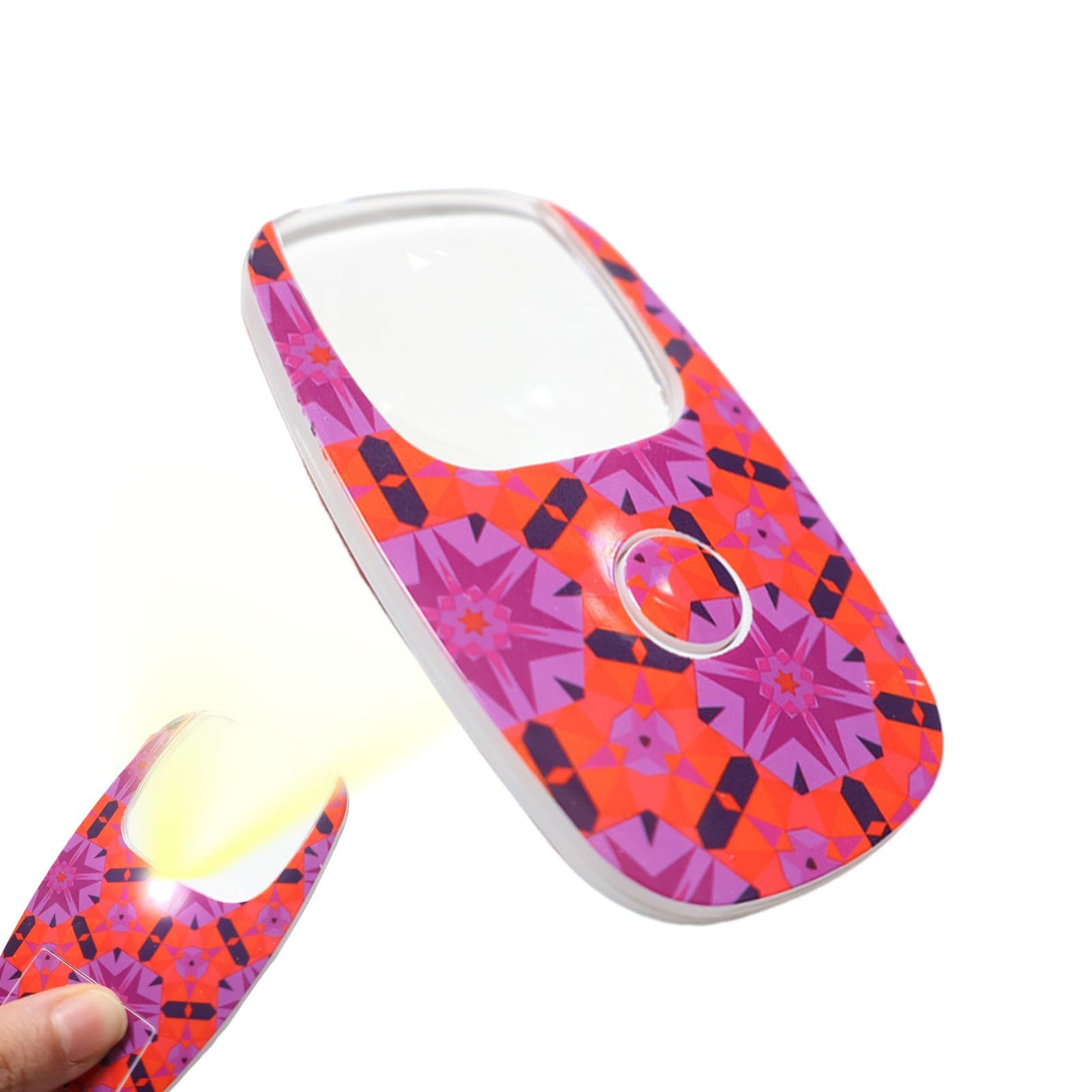 5x Large Magnifier Glass | Handheld Reading Glass Magnifier | 5x LED Light Handheld Page Magnifier for Elderly, Adults, Grandpa
