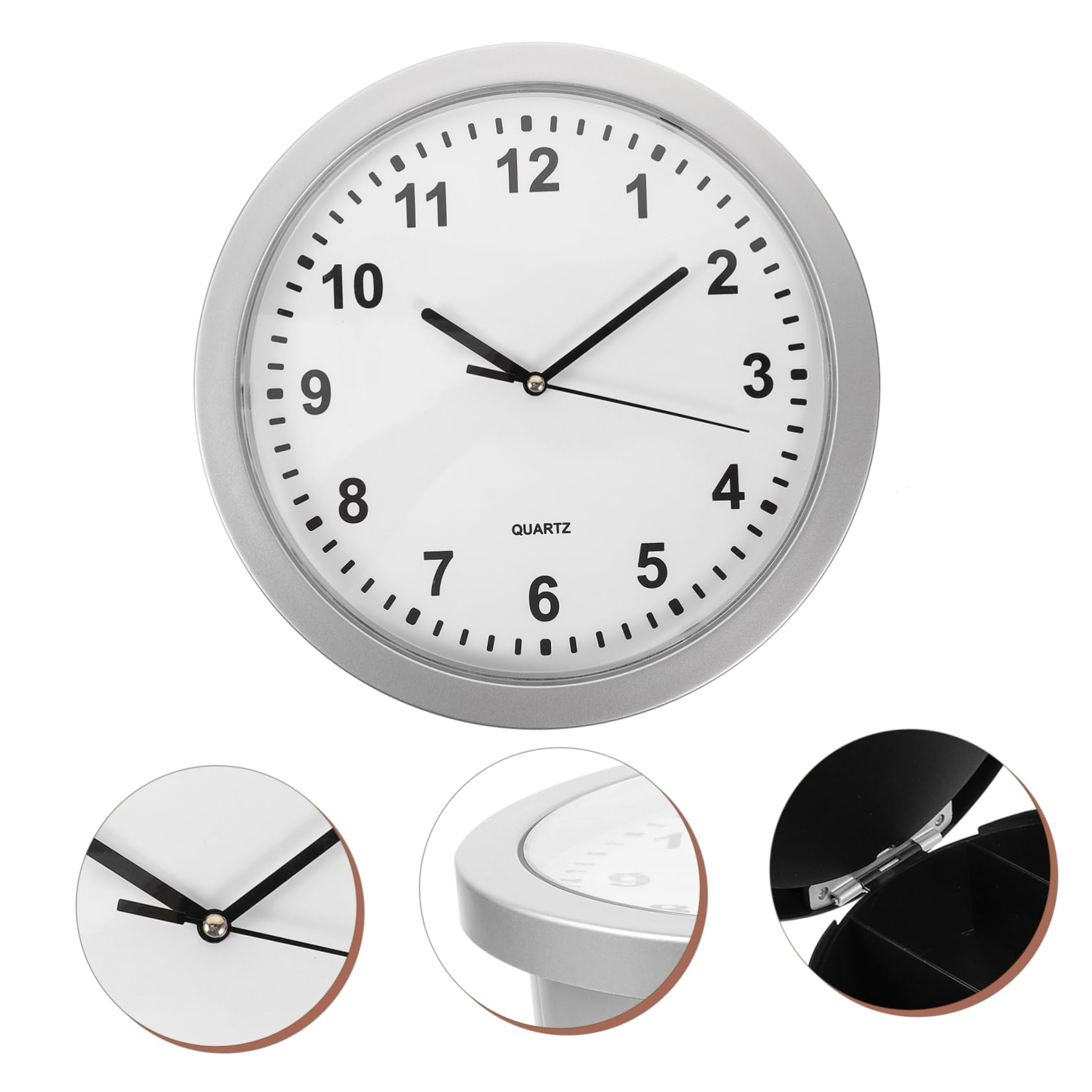 Wanduhr Tresor mit Geheimfach für Schmuck und Kreditkarten