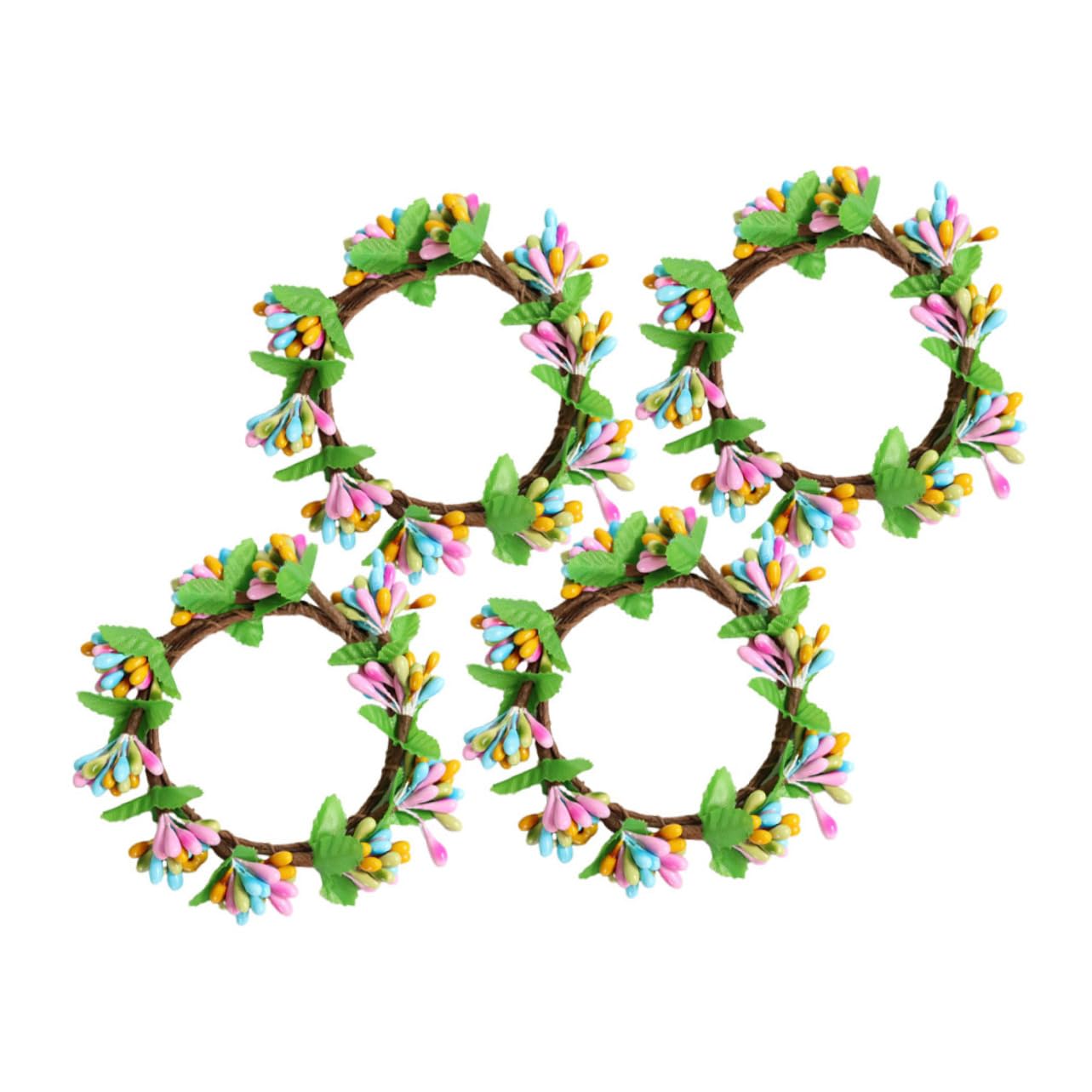 Cabilock 4 Set Di Pasqua Decorazione Ghirlanda Di Pasqua Prop Artificiale Bacche Anello Anelli Artificiale Pianta Artificiale 4 pezzi * 4