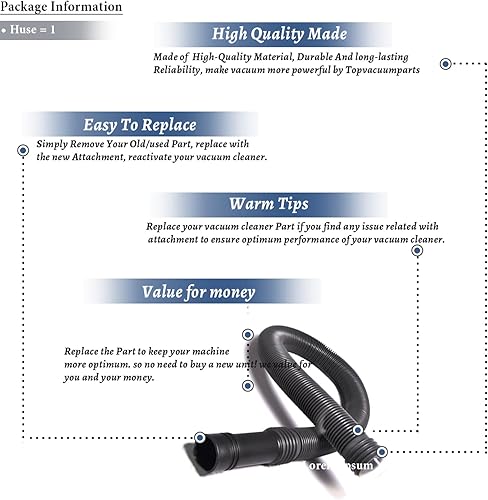 Miniatura 3 de Pieza de repuesto para manguera de vacío Bissell para Fit Model 2191, 2191U, 2191X, 1700, 17003, 17004, 1700R, 1700U, 1700V, 1240, 12401, 1240R,