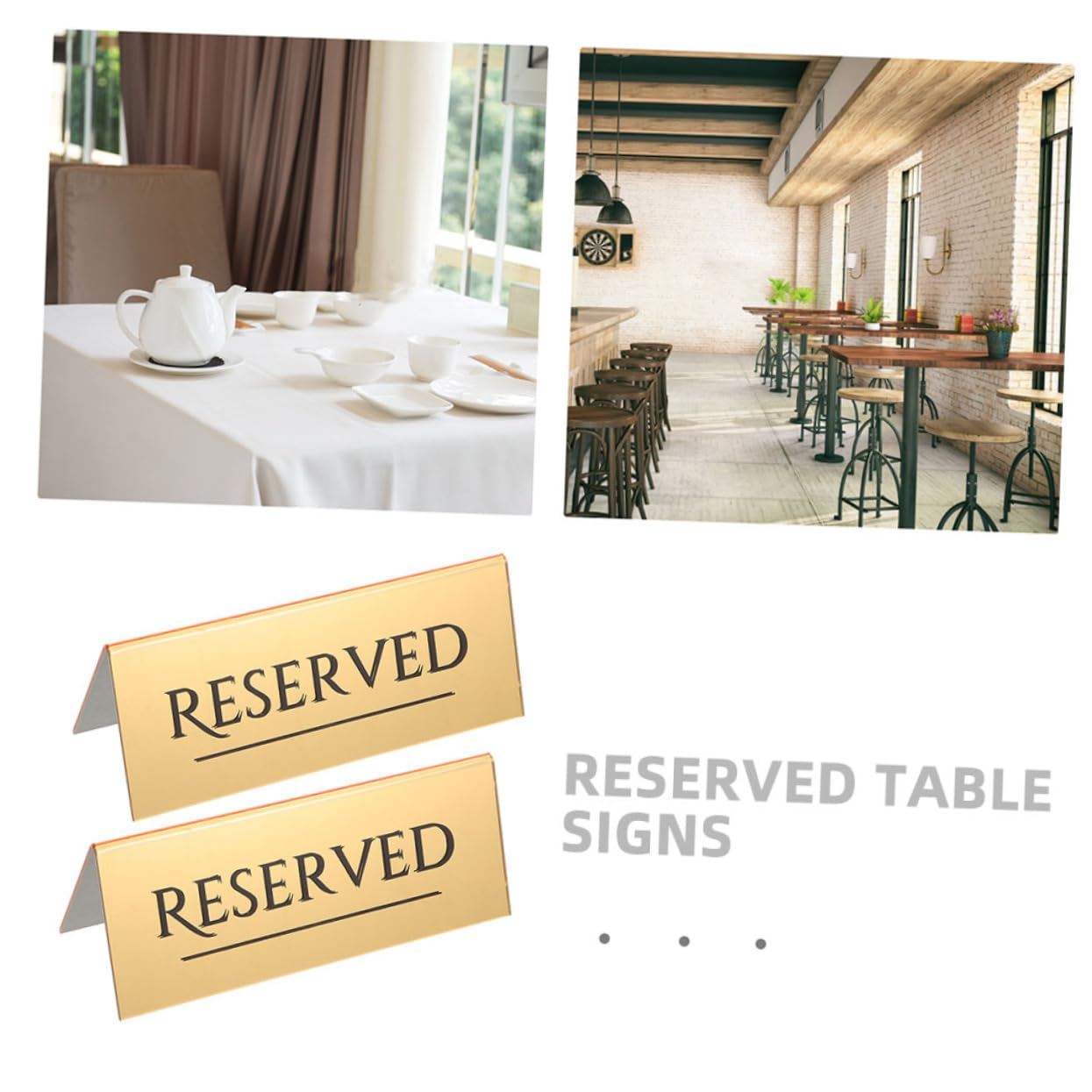 BESPORTBLE 20piezas Carteles Acrílicos Reservados Para Mesa Signos De Reserva De Asientos Para Bodas y Eventos Placas De Reserva Elegantes Para Restaurantes y Fiestas