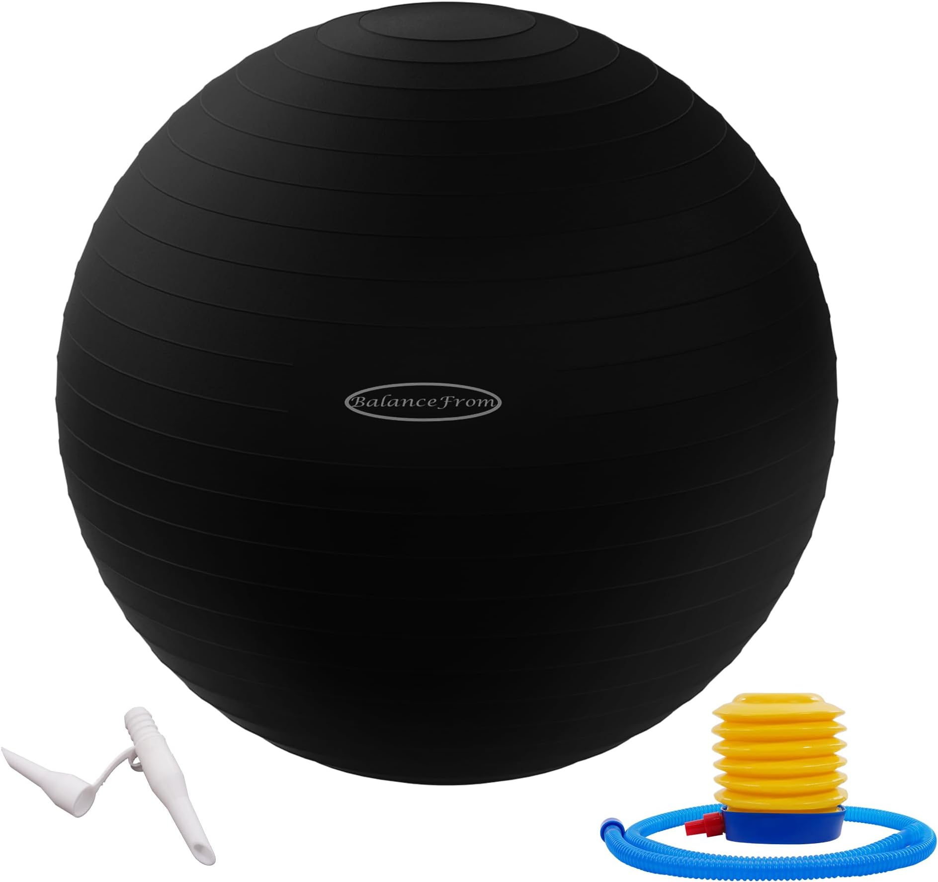 Fitvids Anti-Burst and Slip Resistant Exercise Ball Yoga Ball Fitness Ball Birthing Ball with Quick Pump
