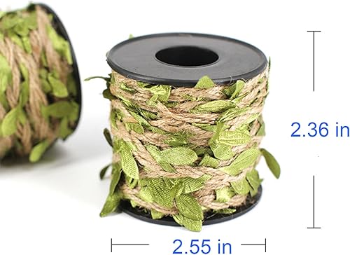 Miniatura 2 de Cuerda natural de yute de hoja rosa de 33 pies, cuerda de arpillera de cáñamo de 3 capas, cuerda de arpillera de cáñamo, resistente para decoración