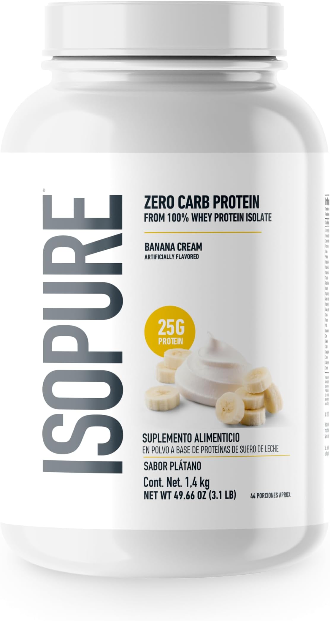 Nature'S Best Isopure Banana Cream (Zero Carb), 3-Pound Tub