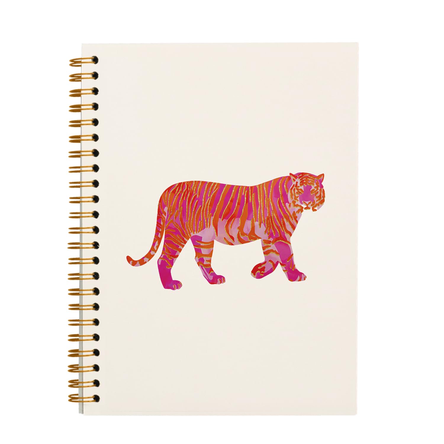 OXW Preppy Pink Tiger Notebook Journal, Trendy Aesthetic Notebook for Teen Girl Note Taking Work, Preppy School Supplies Stuff, College Ruled