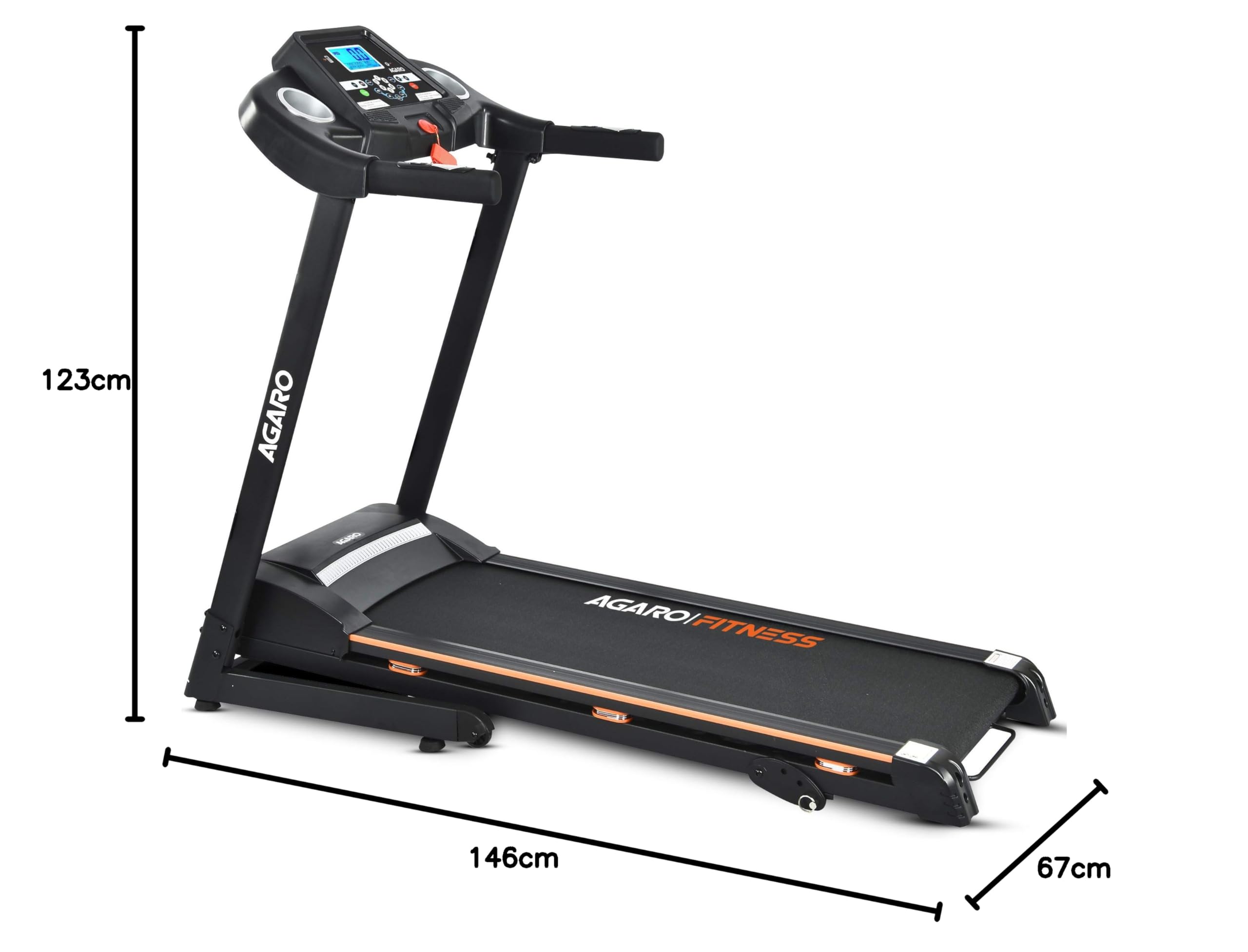 Agaro Strive Motorized Foldable And Portable Treadmill For Home