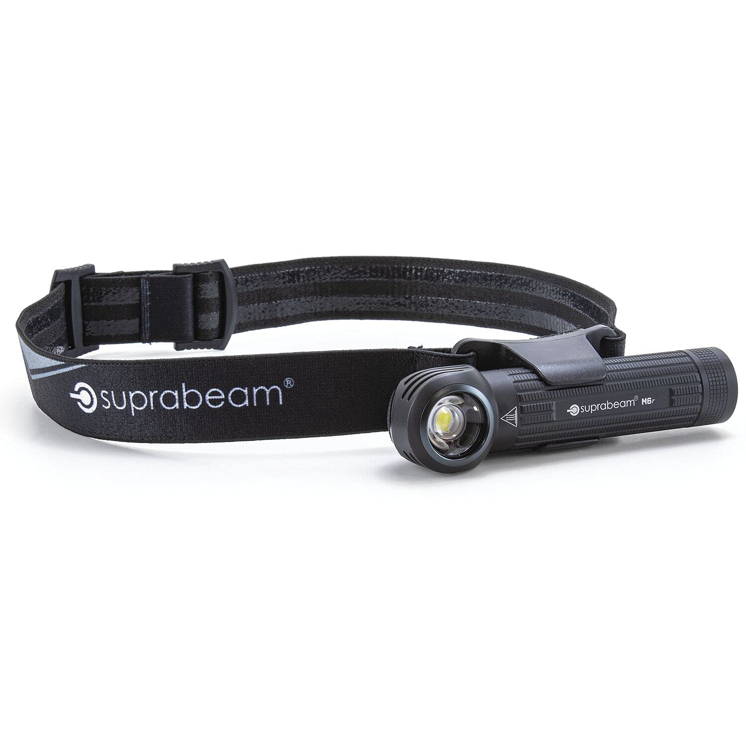 Suprabeam M6r Lampe frontale et lampe de poche LED étanche avec 600 lumens, intensité variable en continu et base magnétique intégrée