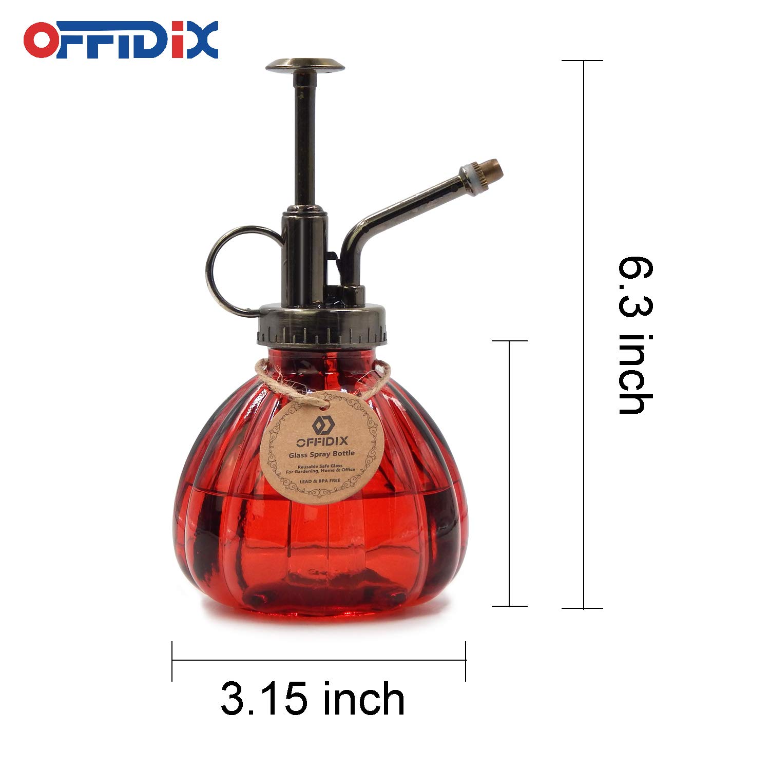 OFFIDIX Plant Glass Spray Bottle,Flower Mister Indoor Plant