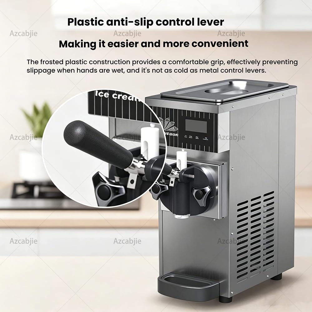 Machine à Glace à L'italienne Mono-Parfum pour Usage Commercial Et Domestique, 450 W, Production De 4 à 5 Kg/H, écran LCD Intelligent, Idéale pour Cafés Et Restaurants Gray-110V