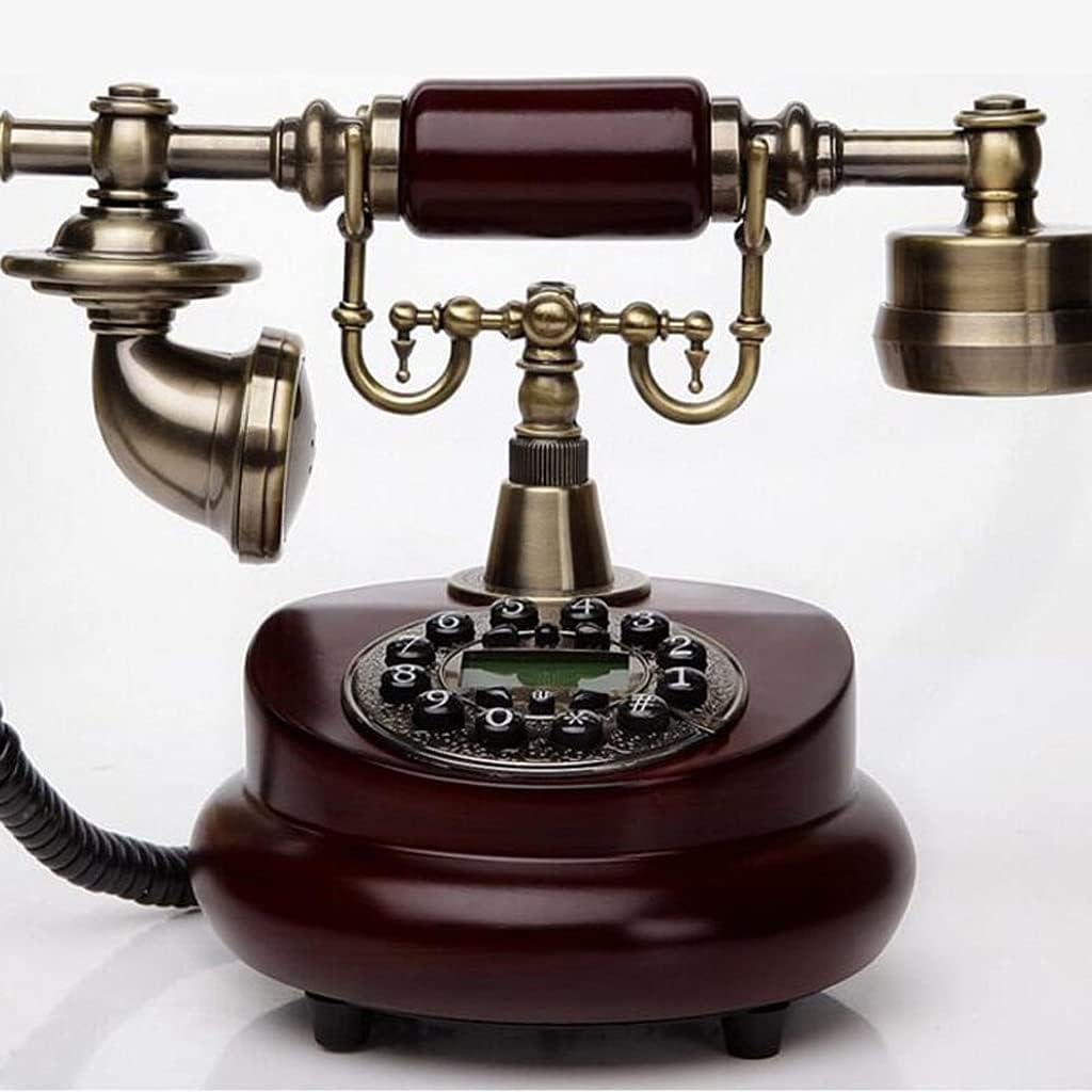 Wooden Phone Antique Fixed Phone Vintage Phone Home Phones Fixed Phones Equipped for Home Office