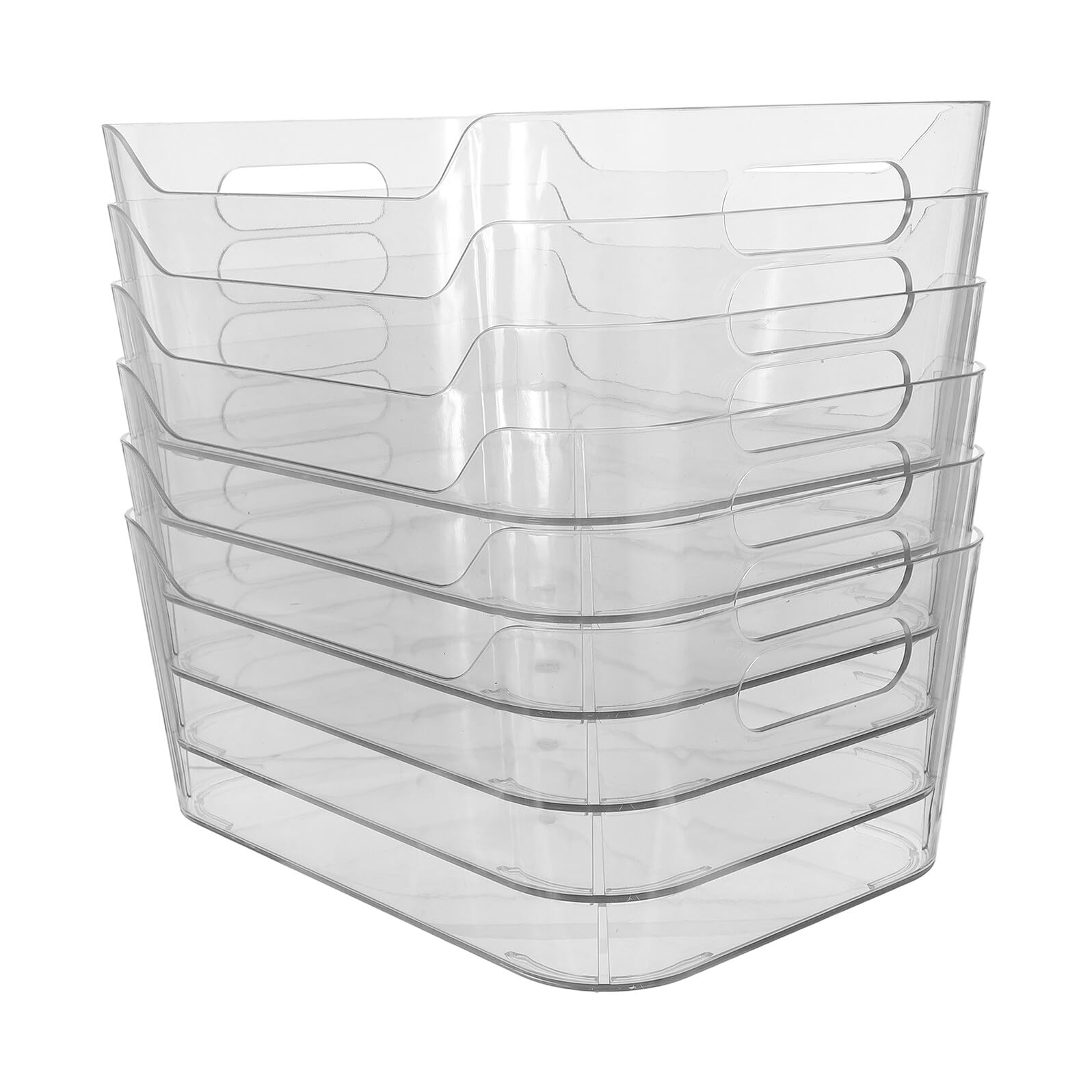Tiroirs organisateurs transparents TOYANDONA en plastique PET pour le réfrigérateur et la cuisine
