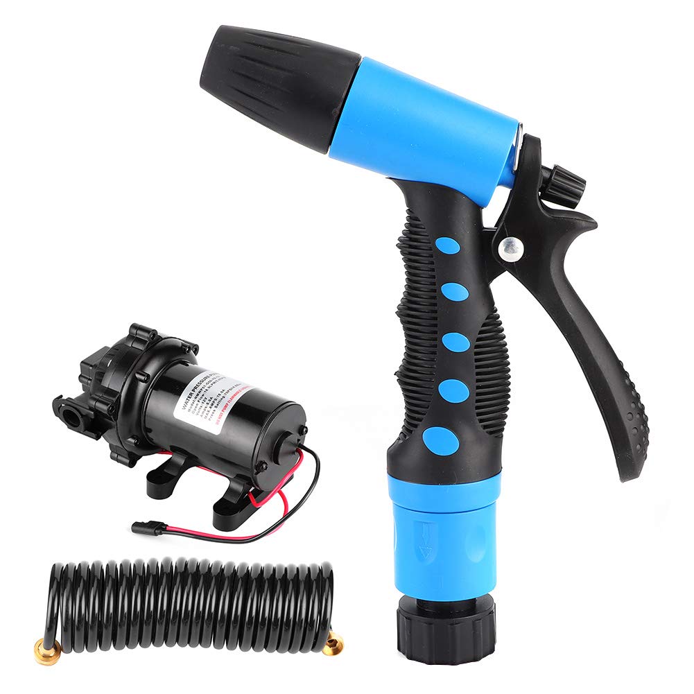 Pompa dell'acqua 12V Marine, Kit pompa di pulizia del ponte a cacciata 12V Flusso di acqua di mare dolce 5,0 GPM per Rv Boat Marine