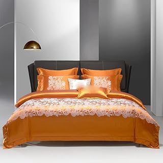 YTYZC Bed Four-piece Cotton Jacquard Four-piece Sateen Quilt Cover Sheets Comfortable and Skin-friendly Bedding (Color : Argento, Size : 220 * 240cm)