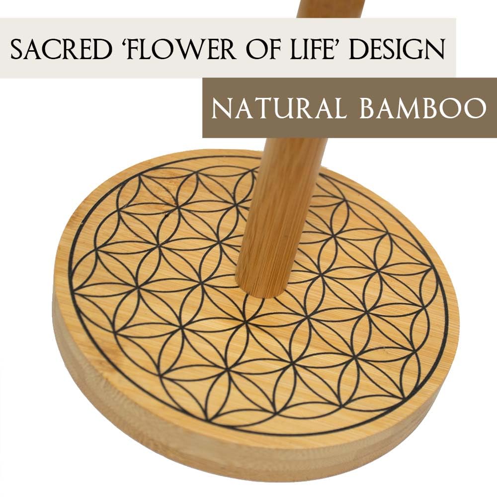 Bamboo Paper Towel Holder Countertop | Natural Wood Paper Towel Holder, Standing Paper Towel Dispenser, Kitchen Organization, Kitchen Storage, Reusable Paper Towels Stand Decor | Homeostasis Living