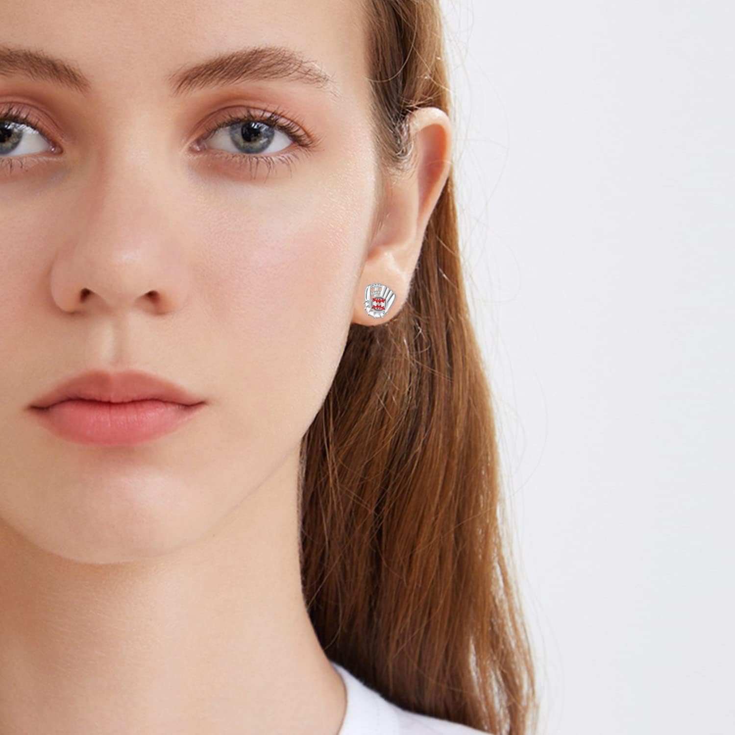 Baseball/Pcikleball/Basketball/Volleyball/Softball/Soccer/Bowling Earrings S925 Sterling Sliver Sport Earrings for Women Sport Jewelry Gifts for Women Sports Fans and Sports Players - Image 3