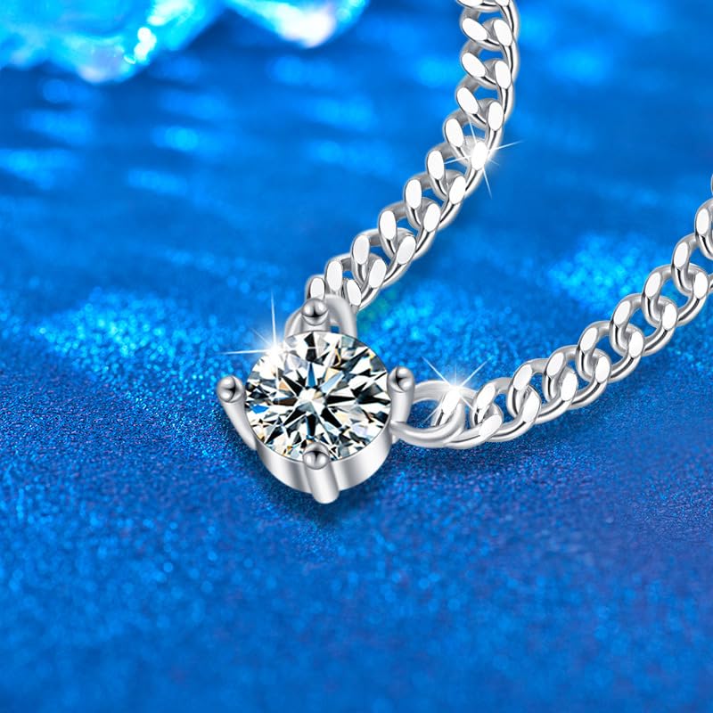 14K Gold 1ct Diamond Cuban Chain Pendant Necklace for Men, VVS1 D-Color, Stylish Valentine’s Day Present for Him2