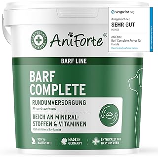 AniForte Barf Complete Pulver für Hunde 1kg - Natürliche Rundumversorgung, Reich an Mineralstoffen & Vitaminen, Ausgewogener Barf Zusatz product image