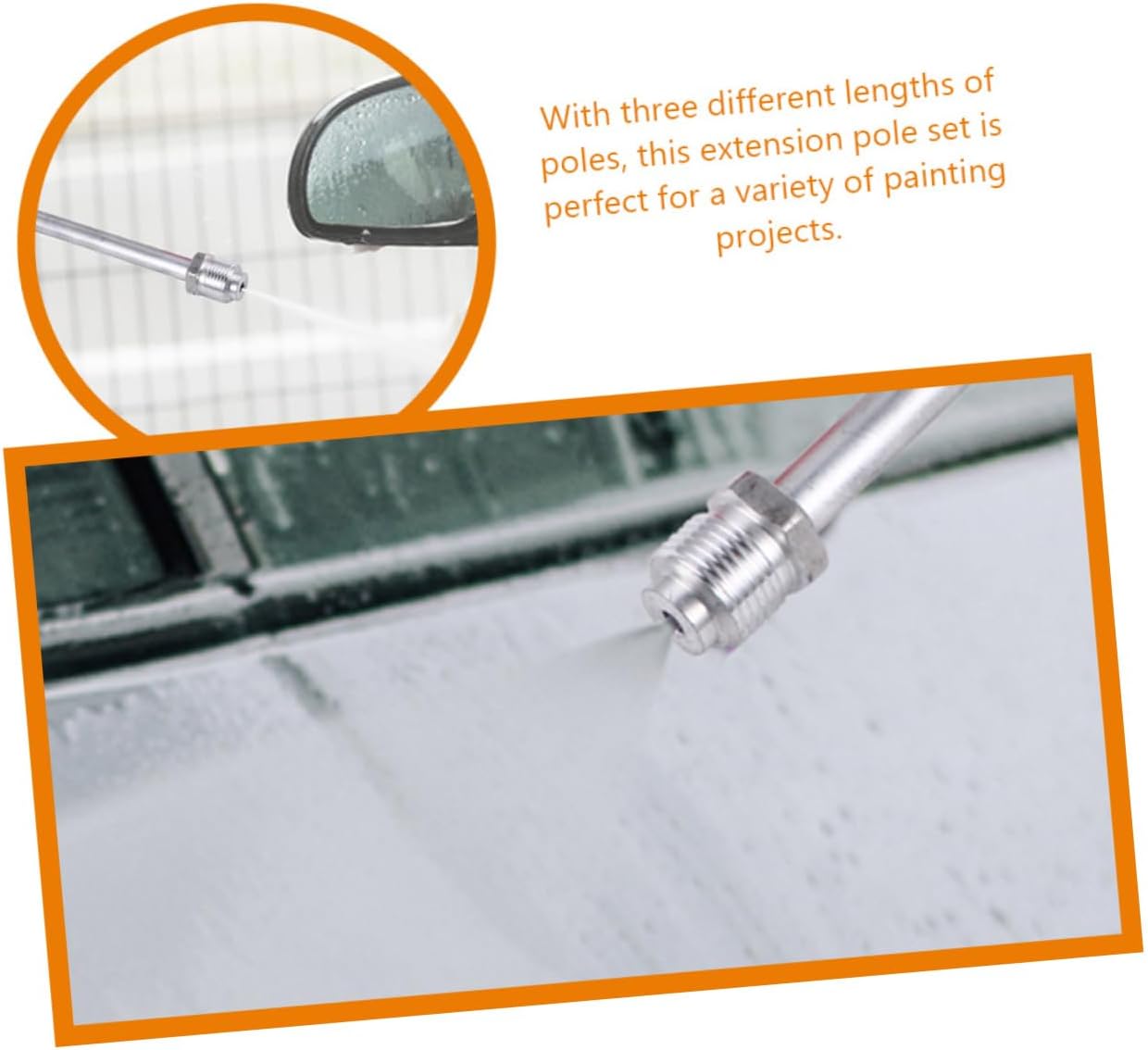 ORFOFE Upgrade Your Painting Experience: 3pcs Sprayer Extension Pole for Airless Paint Sprayer Lightweight
