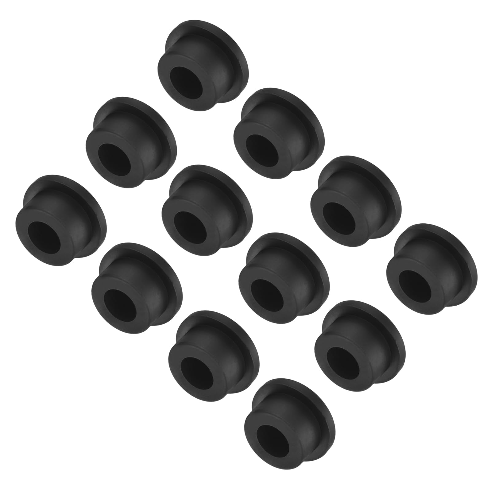 uxcell High Temp Silicone Plug Mount Dia 22mm/0.87 inch t Shaped Rubber Stopper Hole Plugs for Powder Coating Plating Waterproof Plugs Sealing Plugs Black Pack of 12(OD 29mm)