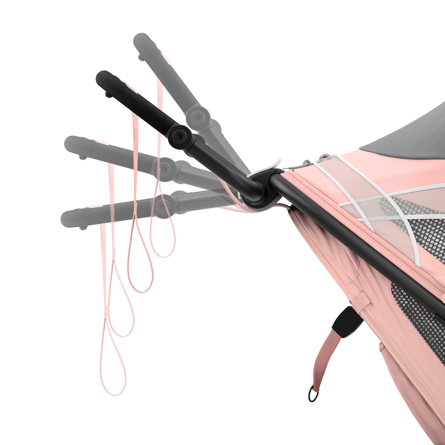 Cybex Rahmen für Jogger-Kinderwagen AVI, Von ca. 6 Monaten - ca. 4 Jahre, Max. 111 cm und 22 kg, Gestell für Multisportwagen, Black/Pink