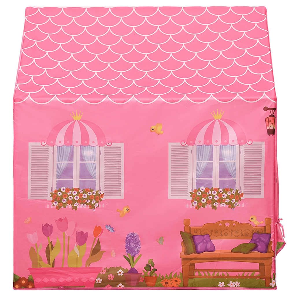 Rosa Kinder Spielzelt 69x94x104 cm aus 170T Polyester und PVC, faltbares Pop up Zelt mit Tragetasche für Haus, Garten, Terrasse, Spielhaus und Rollenspiel, leicht zu verstauen