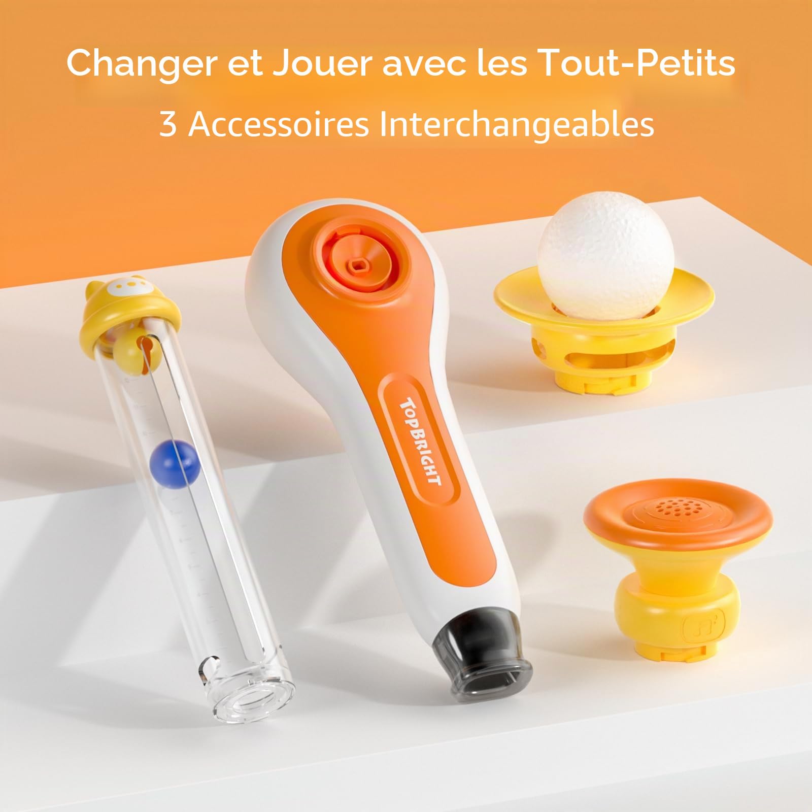 Top Bright Jouets sensoriels 3 en 1 pour Tout-Petits avec sifflet, soufflage de Balle, balles flottantes – Produits sensoriels d'autisme, motricité Fine, Jouets pour Tout-Petits de 3, 4, 5 Ans