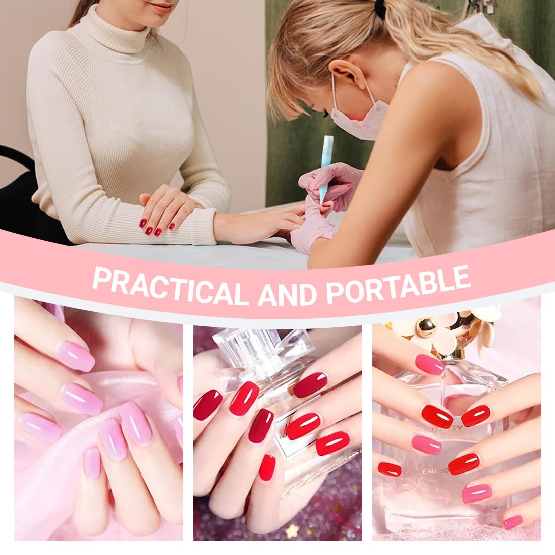 Set de 4 Rotuladores de Esmalte de Uñas Recargables para Manicura Profesional