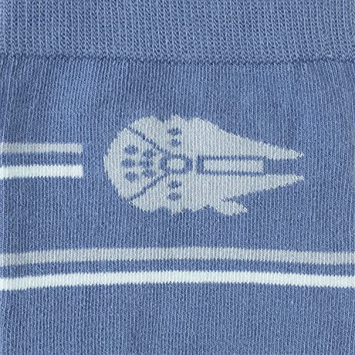 Cufflinks Inc. Striped Millenium Falcon Blue Men's Sock, One size fits most (up to men's size 12) Officially licensed by Lucasfilm LTD.3