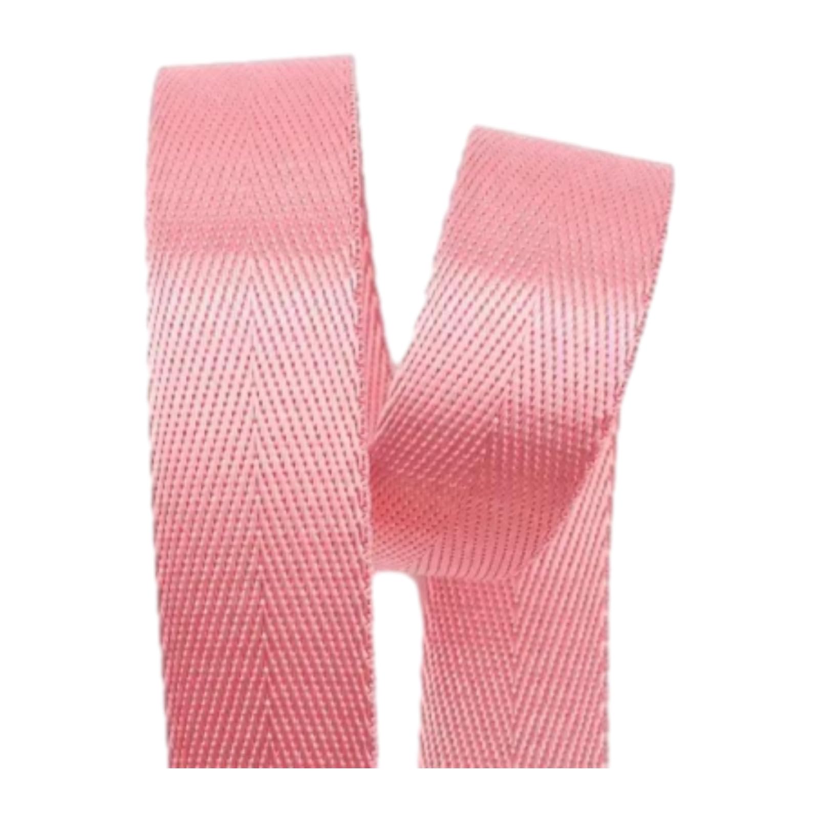 5M 20-38mm Nylon Webbing Band, Strap Bag Backpack Material, Sewing Binding Tape,Pink,38mm โ image 1