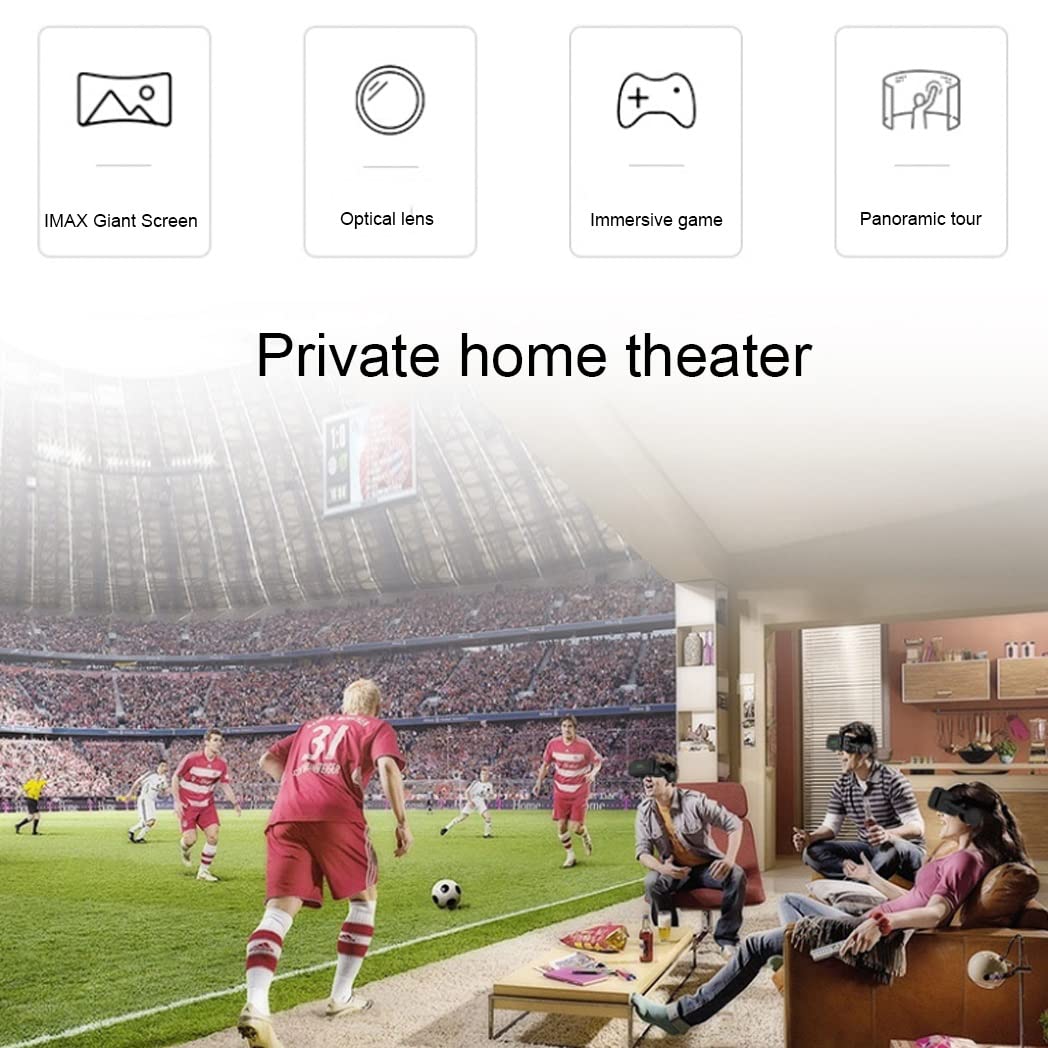 Gafas de Realidad Virtual, 3D VR Gafas con Controlador Bluetooth para Juegos Visión Panorámico VR Glasses para iPhone 13 Pro Max/13 Pro/13/12/11, para Samsung Galaxy S21, Huawei, Xiaomi
