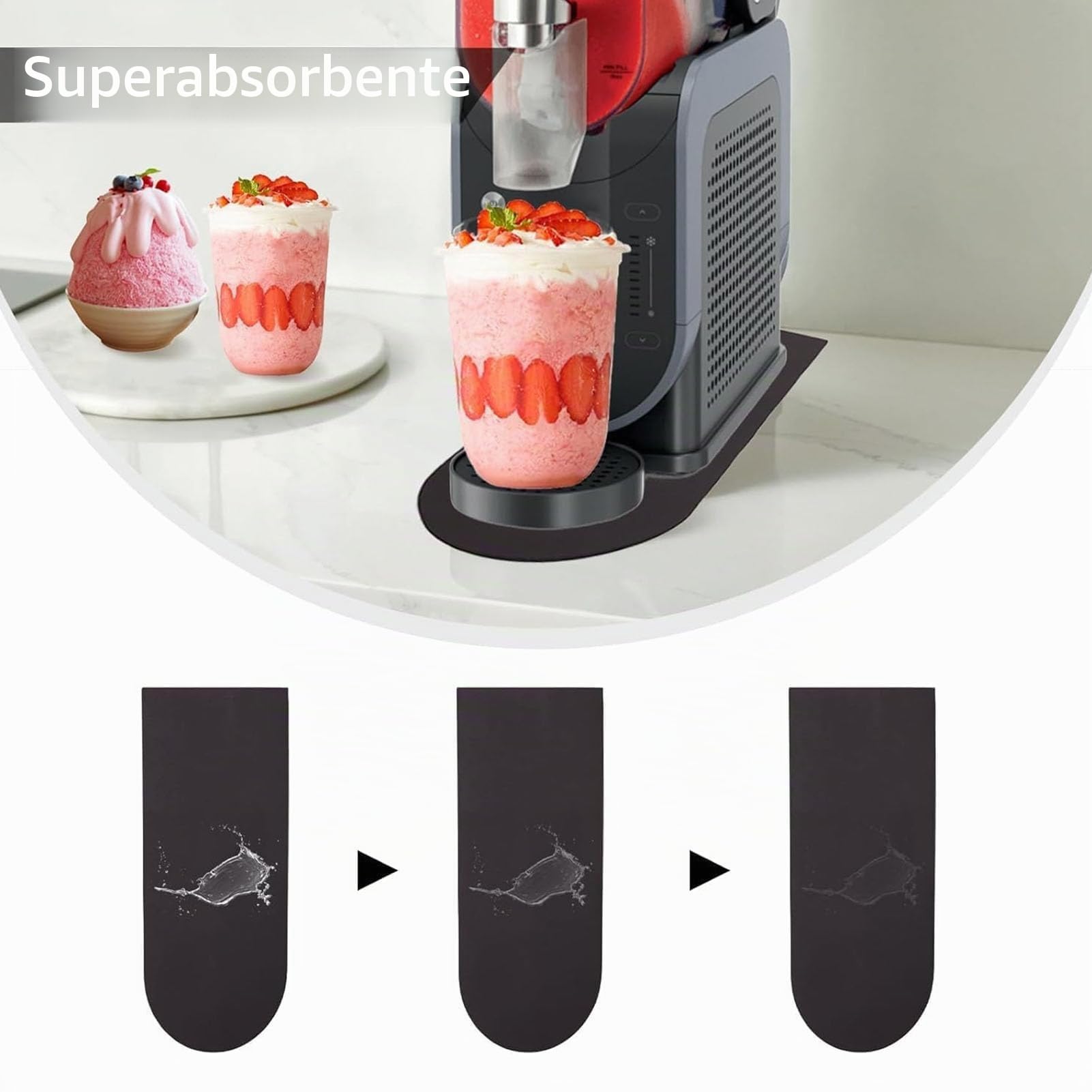 Alfombra deslizante para Ninja SLUSHi Máquina de Bebidas Deslizadas Bandeja Deslizante para Ninja FS301EU Alfombra Deslizamiento para Mover Fácilmente la Máquina