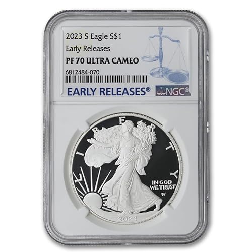 Miniatura 2 de 2023 S 1 oz Proof American Silver Eagle PF-70 Ultra Cameo (Early Releases) $1 NGC PF70UCAM