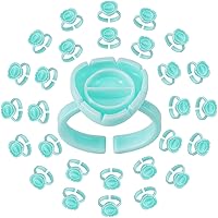 Vista 16 de Pretty memory - 100 anillos de pegamento para extensiones de pestañas, anillos de pegamento para pestañas, anillos de pegamento de corazón