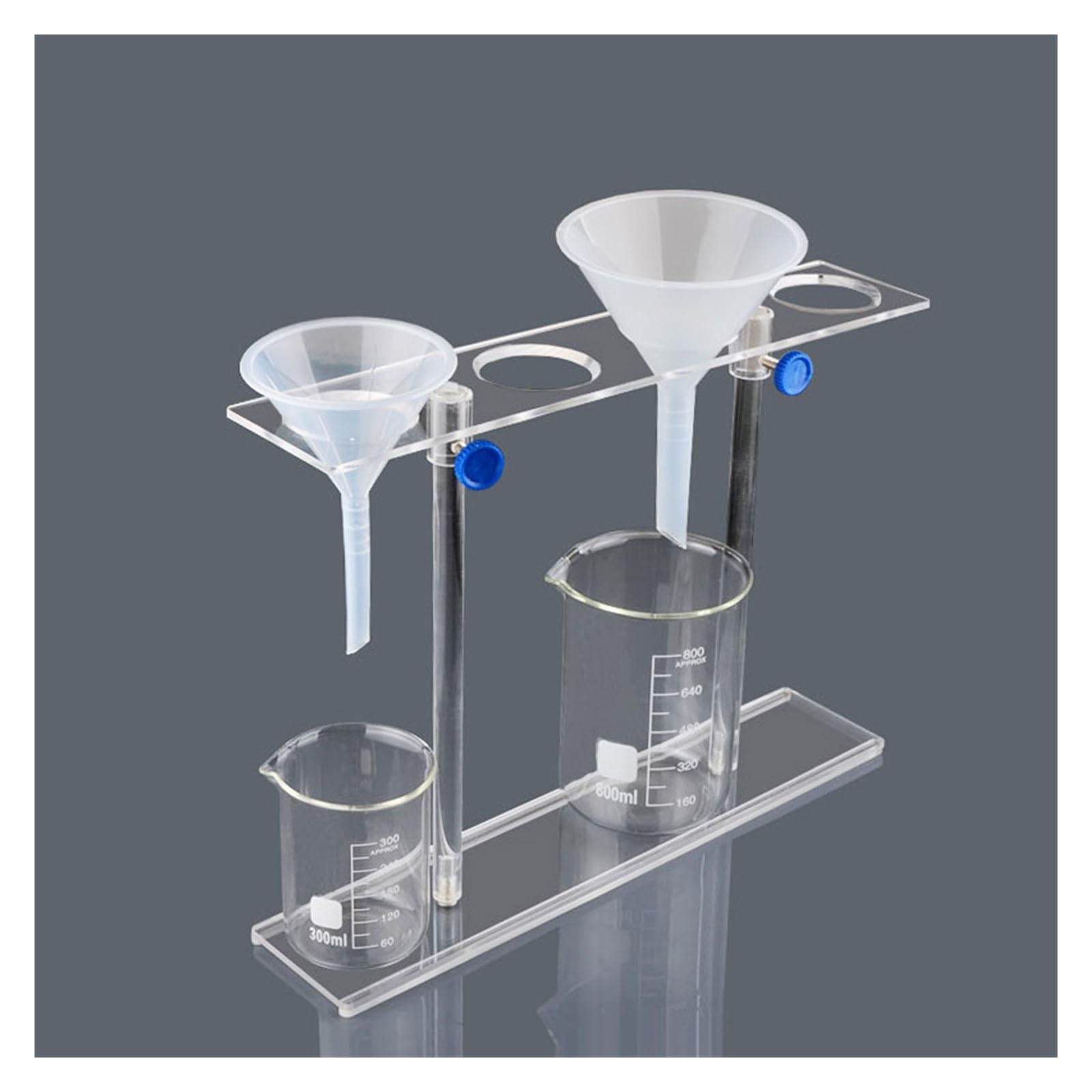 YYJzsw 1 Uds. Soporte De Embudo De Vidrio Orgánico PMMA Estante De Soporte Suministros De Laboratorio Con 2 Agujeros O 4 Agujeros Tamaño De Poro 35mm(2holes)