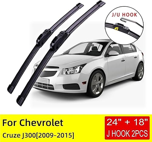 Miniatura 2 de Compatible con Chevrolet Cruze J300 2009 2010 2011 2012 2013 2014 2015 Escobillas de limpiaparabrisas delantero, accesorios de cortador U J Hook