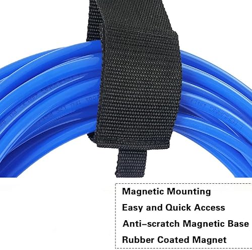 Miniatura 2 de JoyTube Correa magnética fuerte para ganchos de almacenamiento, organizador de herramientas de garaje resistente, cinta de sujeción de cable para