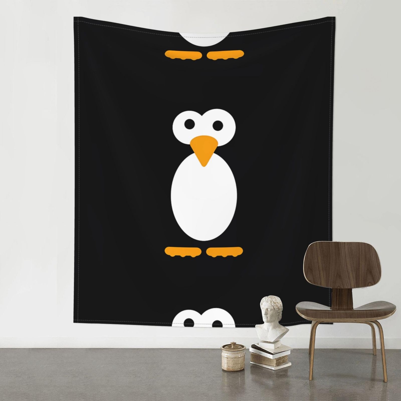YYHWHJDE Cute Penguin Prints 60x51in Wall Tapestry – Elevate Your Space with a Versatile & Cozy Throw Blanket for Dorms, Beach & Home