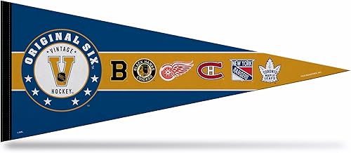 Rico Industries NHL Hockey - Banderín de fieltro para decoración de pared, de 12 x 30 pulgadas, ideal para el hogar, dormitorio, decoración de cueva