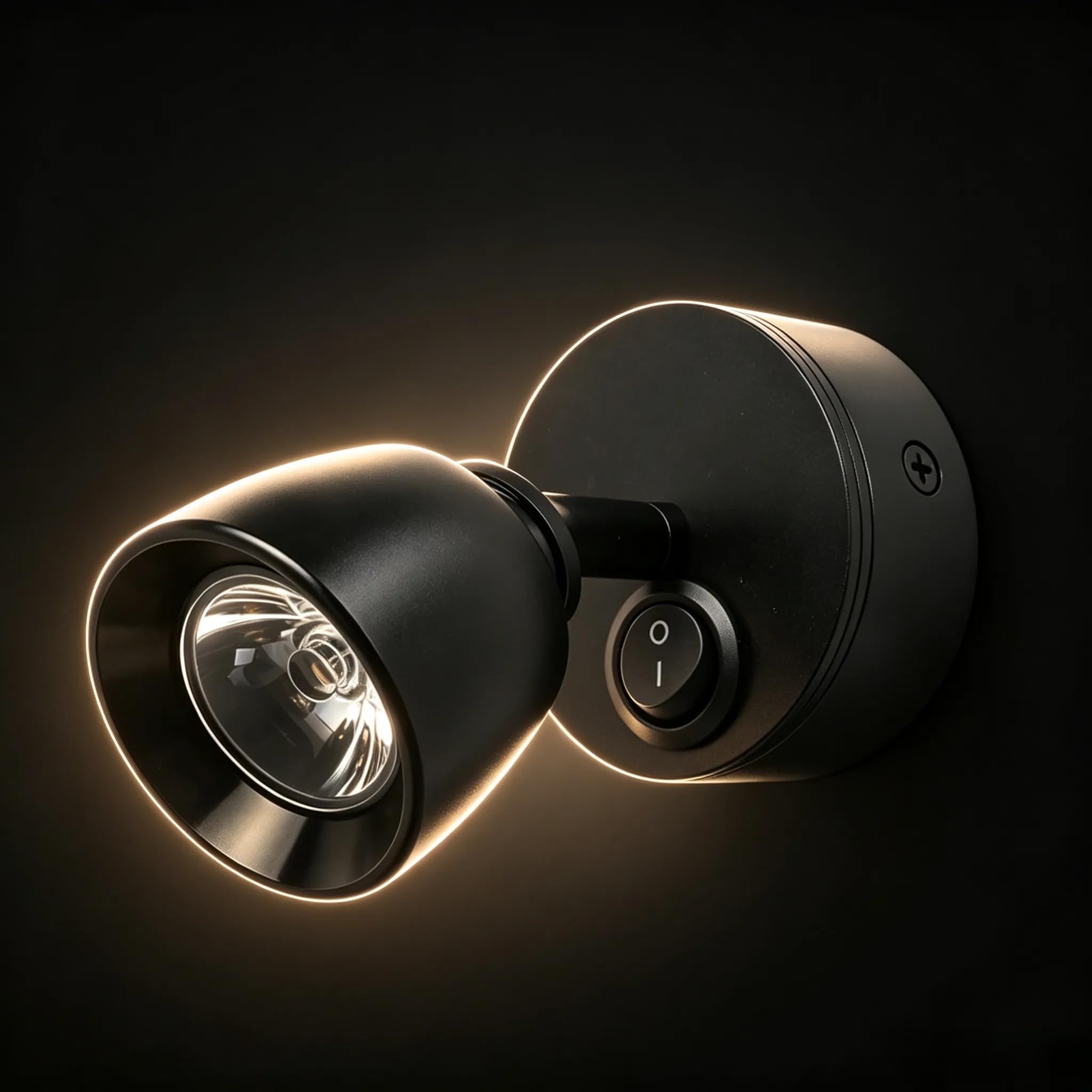 Confezione da 2 lampade da parete a LED da 12 V DC con interruttore, 2 W, 3200 K, luce bianca calda, lampada da lettura per camper, barca, camper, roulotte, illuminazione interna, braccio